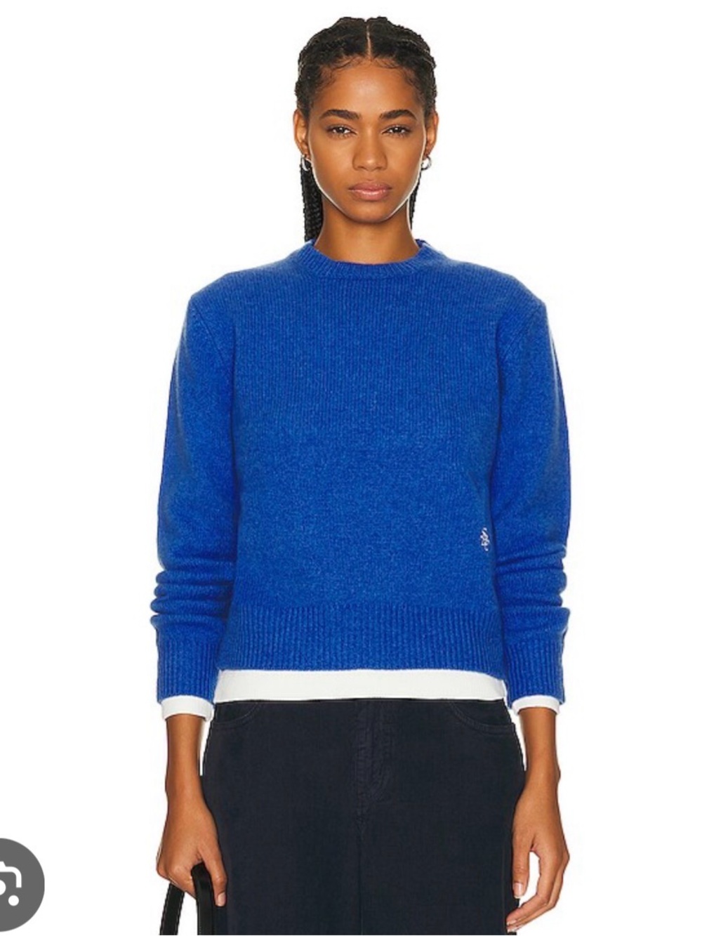 Sporty & Rich Royal Blue Crewneck Sweater